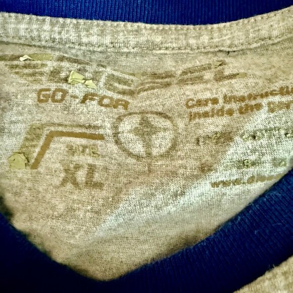 Vintage Diesel "Ride Hard" logo  Muscle Tee Shirt X-Large Gray and Blue - Picture 2 of 9